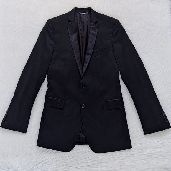 Dolce & Gabbana Martini Fit Black Wool Silk Blazer Suit Jacket | Size 46 - Picture 1 of 16